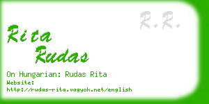 rita rudas business card